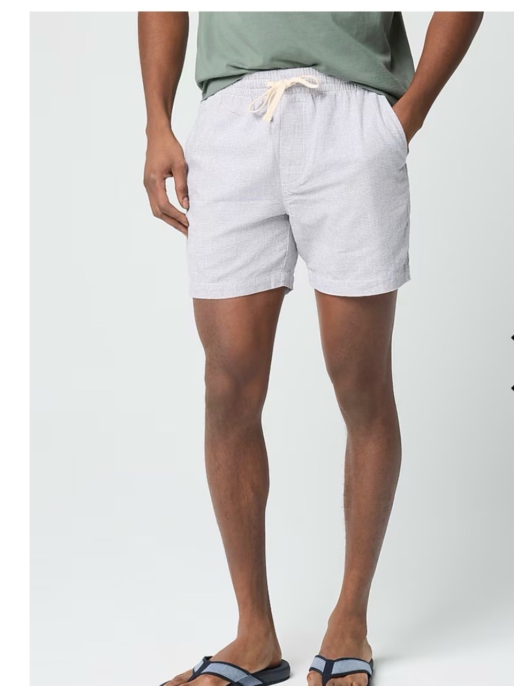 J.Crew White Linen blend draw string waist shorts size M